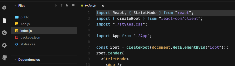 CodeSandboxの説明1